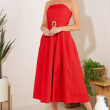 DAYS THAT FADE WOVEN MIDI DRESS
