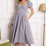IT'S MY DAY WOVEN MIDI DRESS