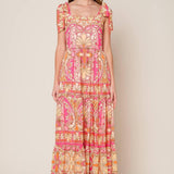 IMPRESSIVE FLIRT BLUE WOVEN MAXI DRESS