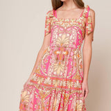 IMPRESSIVE FLIRT BLUE WOVEN MAXI DRESS