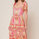 IMPRESSIVE FLIRT BLUE WOVEN MAXI DRESS
