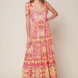 IMPRESSIVE FLIRT BLUE WOVEN MAXI DRESS