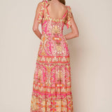 IMPRESSIVE FLIRT BLUE WOVEN MAXI DRESS