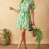 MYSTERIES OF THE NIGHT WOVEN MINI DRESS