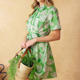MYSTERIES OF THE NIGHT WOVEN MINI DRESS