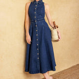 COOL GIRL DENIM MIDI DRESS