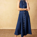 COOL GIRL DENIM MIDI DRESS