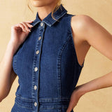 COOL GIRL DENIM MIDI DRESS