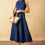 COOL GIRL DENIM MIDI DRESS
