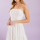 ENCHANTING MOMENTS WOVEN MIDI DRESS
