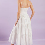 ENCHANTING MOMENTS WOVEN MIDI DRESS