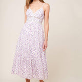 DAYLIGHT GLIMMER LAVENDER WOVEN MIDI DRESS