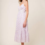 DAYLIGHT GLIMMER LAVENDER WOVEN MIDI DRESS