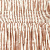 VALHALLA BROWN STRIPED WOVEN MIDI DRESS