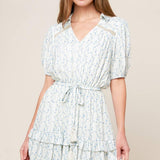 SKYWARD BLUE WOVEN MINI DRESS