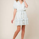 SKYWARD BLUE WOVEN MINI DRESS