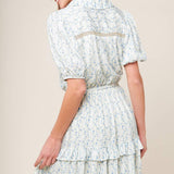 SKYWARD BLUE WOVEN MINI DRESS