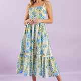 MATCH MY ENERGY WOVEN MIDI DRESS