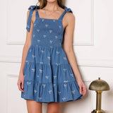 DUSK ENCHANTMENT WOVEN MINI DRESS