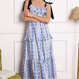 OFF FOR THE DAY WOVEN MIDI DRESS