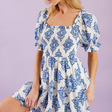 THROUGH THE GARDEN WOVEN MINI DRESS