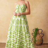 PETALS OF TIME WOVEN MAXI DRESS
