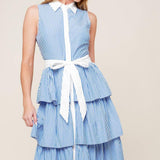 A TOUCH OF GRACE WOVEN MIDI DRESS