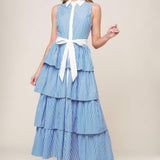 A TOUCH OF GRACE WOVEN MIDI DRESS