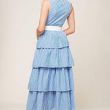 A TOUCH OF GRACE WOVEN MIDI DRESS