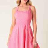 HIBISCUS HIDEAWAY WOVEN MINI DRESS