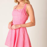 HIBISCUS HIDEAWAY WOVEN MINI DRESS