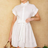 FEEL THE VIBE WOVEN MINI DRESS