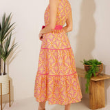RAINFOREST RADIANCE WOVEN MIDI DRESS