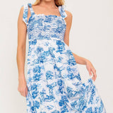 WHEN IN ROME WOVEN MIDI DRESS