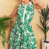 PARK AVENUE WOVEN WOVEN MIDI DRESS