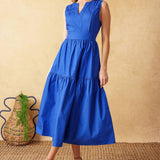 MYSTIC MIRAGE WOVEN MIDI DRESS