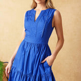 MYSTIC MIRAGE WOVEN MIDI DRESS