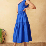 MYSTIC MIRAGE WOVEN MIDI DRESS