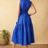 MYSTIC MIRAGE WOVEN MIDI DRESS