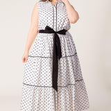 OUT OF REACH WOVEN MIDI DRESS