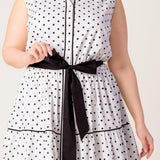 OUT OF REACH WOVEN MIDI DRESS