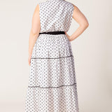OUT OF REACH WOVEN MIDI DRESS
