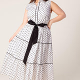 OUT OF REACH WOVEN MIDI DRESS