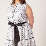 OUT OF REACH WOVEN MIDI DRESS