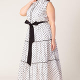 OUT OF REACH WOVEN MIDI DRESS