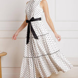 OUT OF REACH WOVEN MIDI DRESS