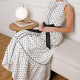 OUT OF REACH WOVEN MIDI DRESS
