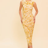 SWEET AS EVER POWER MESH BODYCON MIDI DRESS