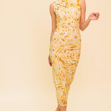 SWEET AS EVER POWER MESH BODYCON MIDI DRESS