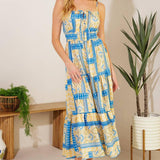 MAKING A WISH WOVEN MIDI DRESS